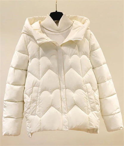 2025 New Style Korean Fashion Winter Jacket Short Down Bread Service Woman Snow Wear Puffer Coats Loose Warm Parkas Hooded Outwe