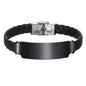 Bracelet Homme Twist Braid Leather Rope Bracelets For Men Stainless Steel Hiphop Rock Fashion Jewelry Accessories Wholesale