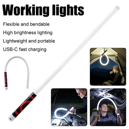 New 73cm Flexible Silicone LED Strip Light High Lumens LED Flashlight Stick Professional Work Light Portable Tool For Car Repair