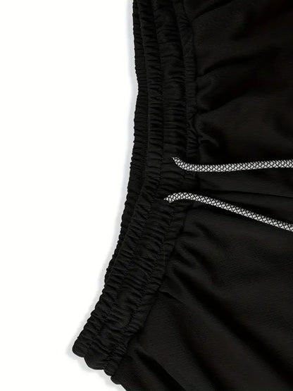 Men 2 in 1 Double Deck Marathon Running Shorts Fitness Training Pants Men's Racing Shorts Gym Wear Jogging Workout Sports Shorts