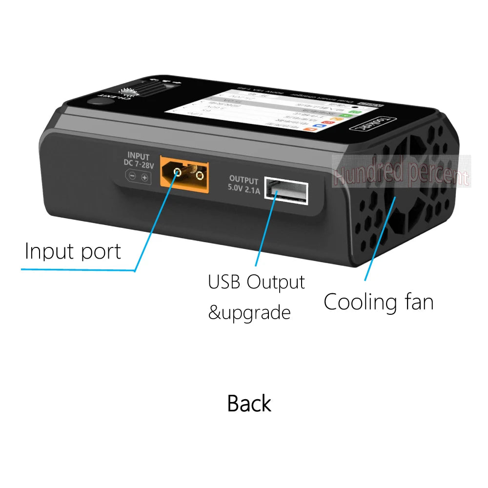 ToolkitRC M6D V3 Charger Black DC 500W Intelligent Dual Channel 1S 2S 3S 4S 5S 6S Toy Model Car Lithium Battery Fast Charging