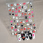 1sheet 5D Halloween Nail Stickers Pink/Green/Black Cartoon Pattern Nail Art Slider DIY For Sweet Cool Girl Cute Nail Decoration