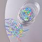 11pcs Aurora Glass Nail Foil Sticker Ice Cube Broken Glass Paper Iridescent Nail Film Decals Chameleon Reflective Nail Stickers