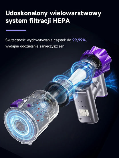 Tdyon Cordless Vacuum Cleaner, 50000Pa Suction 500W Motor Vacuum with LED Display, 50 Mins Runtime Auto Mode & Anti‑Tangling Brush for Carpet Hard Floor
