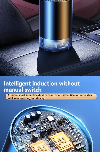 Smart Car Aroma Diffuser Rechargeable Air Freshener Auto On Off 5 Modes Starry Sky Ambient Light USB Car Purifier Humidifier