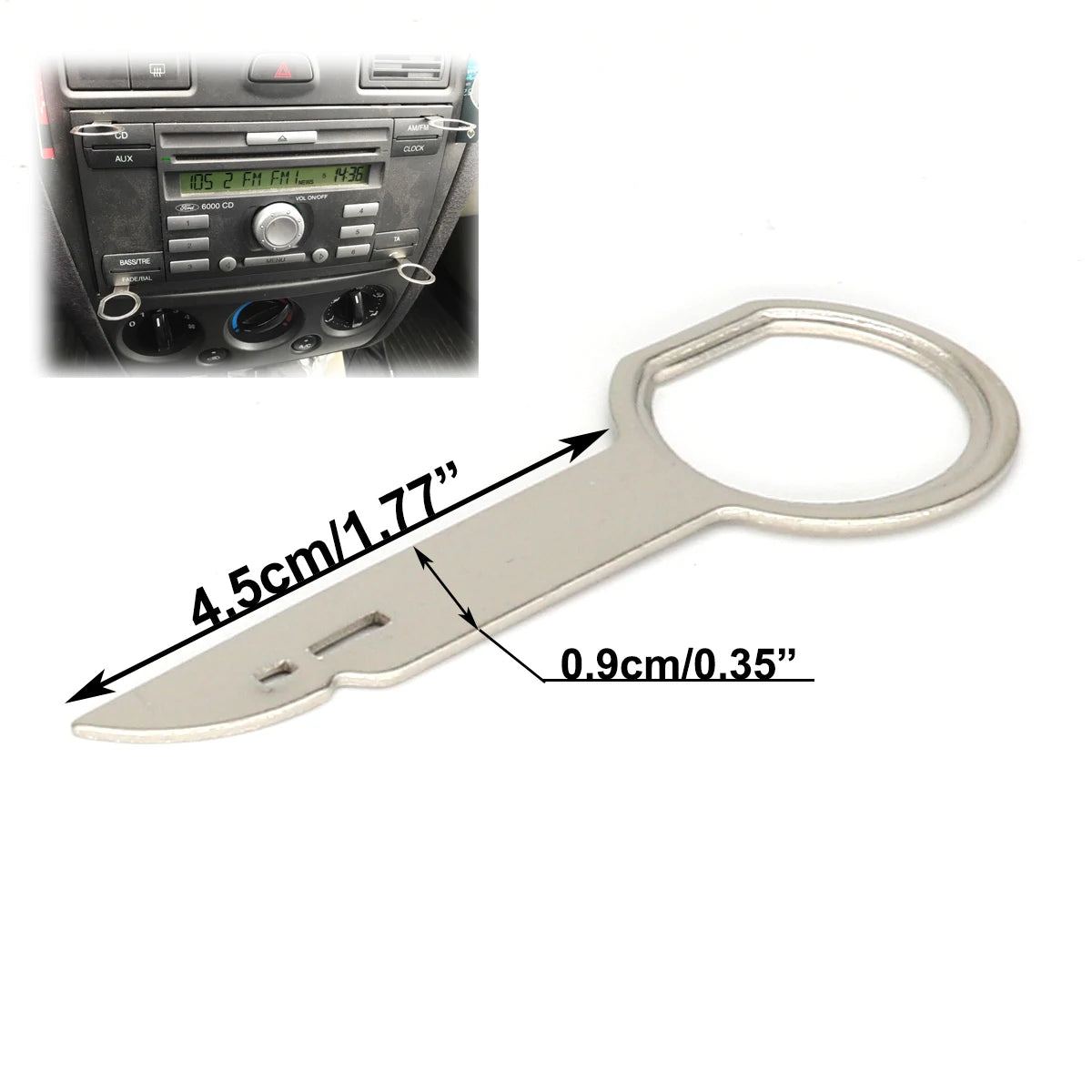 2 Pair Radio CD Stereo Removal Key Release Pin Extractor For Ford Focus Mondeo C-Max Fiesta Transit Car Extraction Install Tools