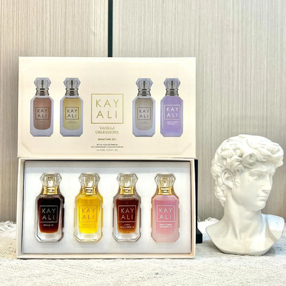 KAYALI 4x10ml Mini Perfume Set Vanilla Oud Floral Fruity Oriental Long Lasting Unisex Eau De Parfum Travel Gift Set Luxury