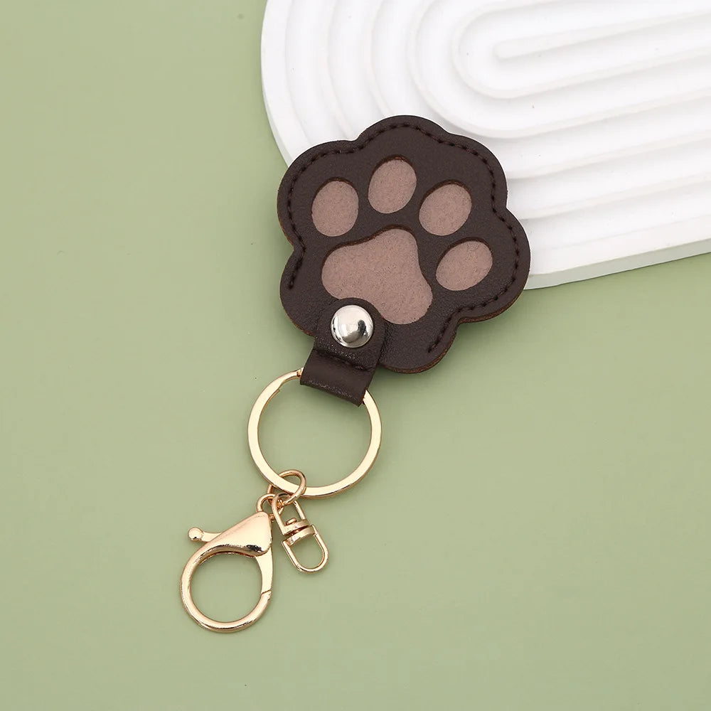 S27 Dog Hair Collector Keychain Leather Pet Memorial Gift Keepsake for Dogs and Cats Fur Storage Pendant Charm Gift Keychain