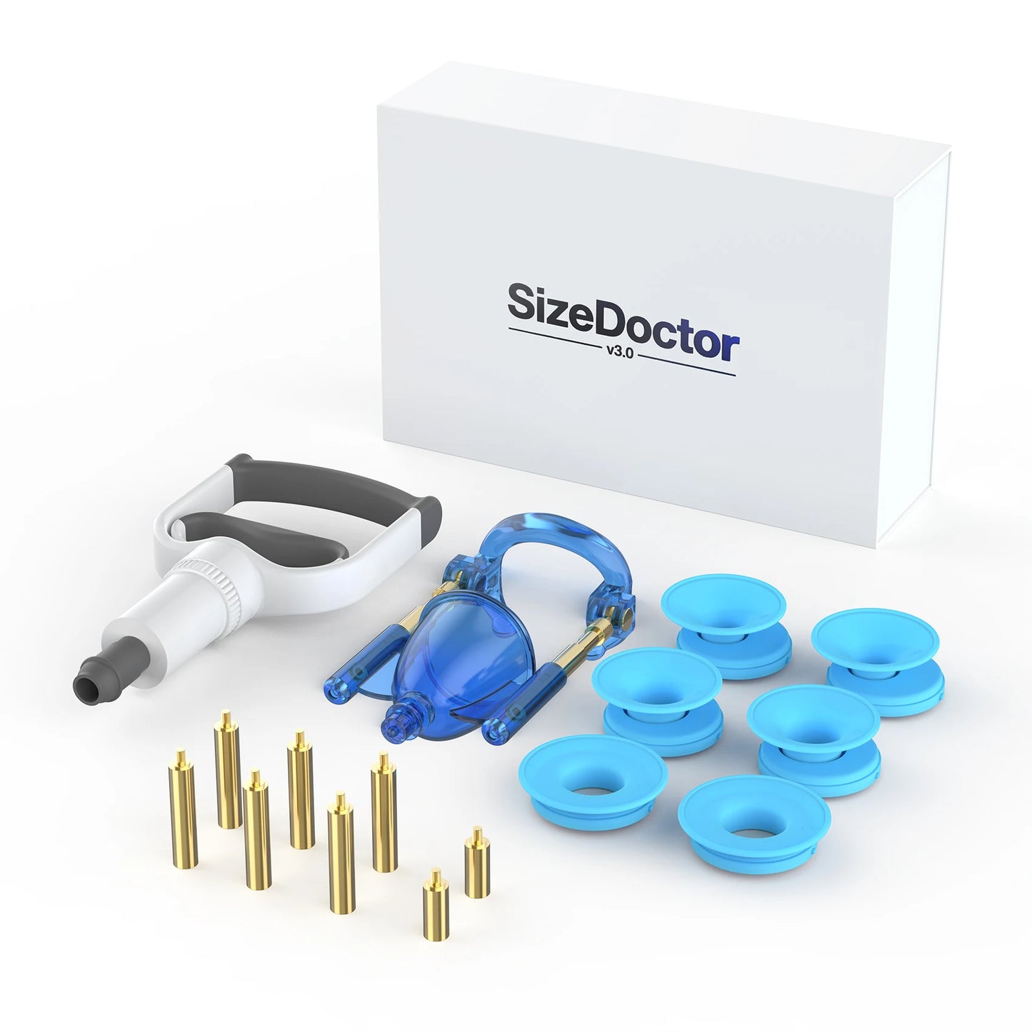 NewSizeDoctor V3.0 Male Penis Enlargement Training enhanced suction Vacuum Cup with Adjustable metal Holder and Soft Material