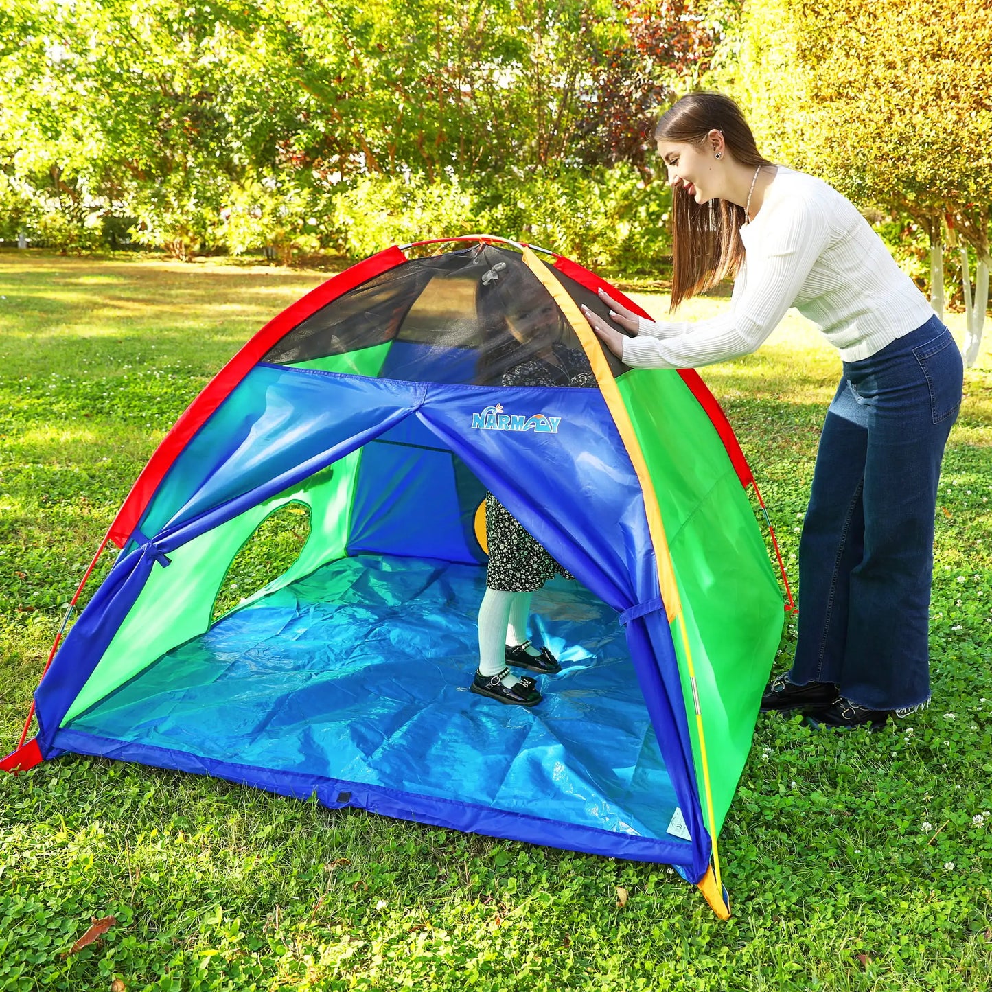 Kids Play Tent Easy Fun Dome Tent for Children Indoor/Outdoor Fun - X' Gift