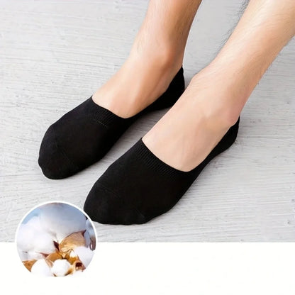 6 Pairs/Lot Men's Bamboo Breathable Invisible Socks Low Cut Casual Cotton Boat Non-Slip No Show High Quality Sock