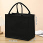 Leisure thickened handheld canvas tote bag black three-dimensional men and women large-capacity simple shopping bag handbags