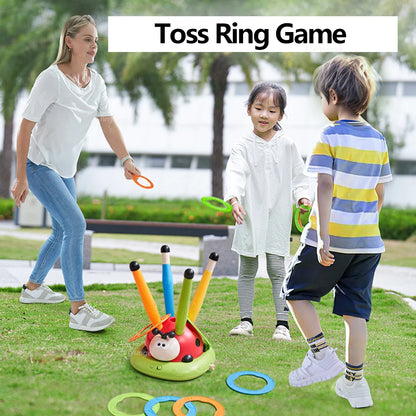 Musical Jump Sports Toys Toss Multifunction Ring Game Toy and Rocket Launcher for Kids Fitness Training Outdoor Game Gifts