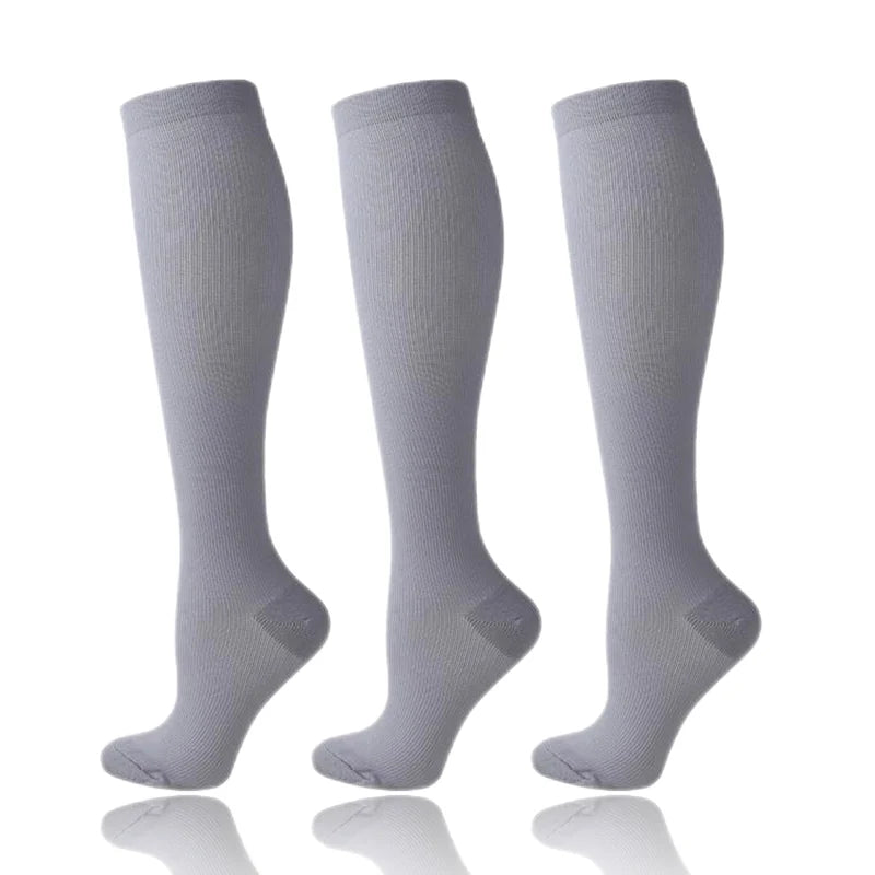58 Styles 3 Pairs/Pack Compression Socks Knee High 30MmHg  Women Men Sports Socks Edema Diabetes Varicose Veins Running Socks