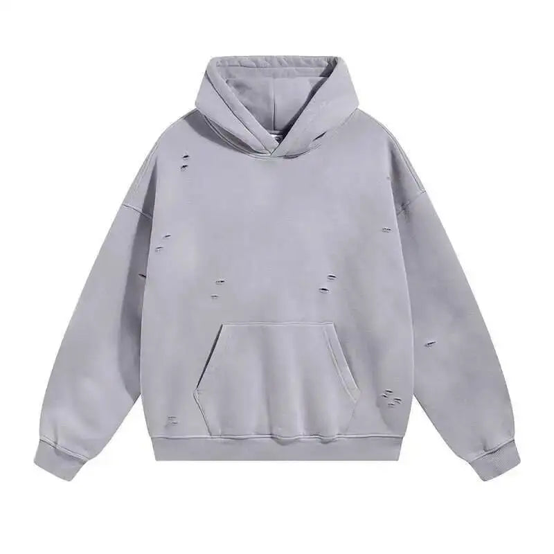 IEFB Washed Male Set Sweatshirt Sweatpants Splash-ink White Spray Dye Velvet Hoodies Autumn Spring New Trendy Male Wear 9W125
