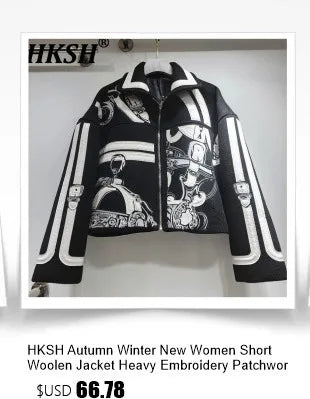 HKSH Outdoor Light Sport Color Contrast Hooded Down Jacket Women's Winter Mountain Leisure Waterproof Climbing Cotton Coat H2887
