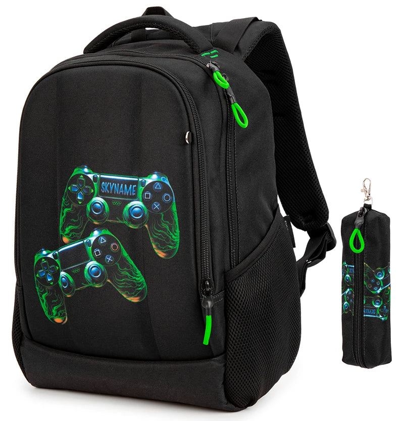 Brand School Bag for Boys Multifunctional Cartoon Pattern Kids Satchels Orthopedic Waterproof Backpack Children Student Mochila