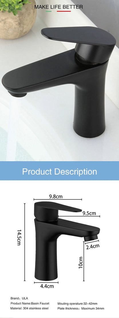 ULA G1/2 Basin Faucet Waterfall Bathroom Sink Faucet Hot Cold Water Mixer Tap Deck Mounted Bathroom Tap Crane Washbasin Tap