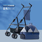 4 Wheel Foldable Pet Stroller Detachable Carrier for Small Dogs Cats, Lightweight Travel Pet Cart with Breathable Mesh