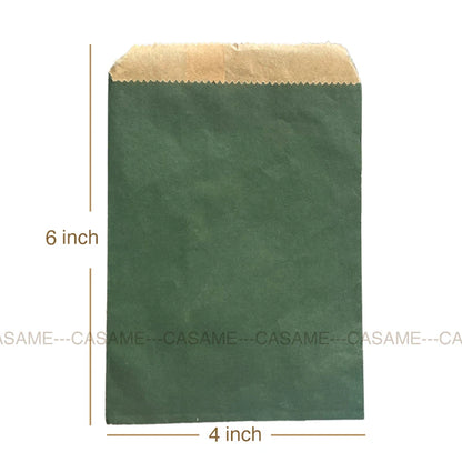 50 Pcs Red Blue Green Thank You Kraft Paper Bags Cute  Happy Birthday Gift Pouch Retro Party Favor Bag Candy Cookie Supplies
