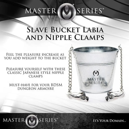 Nipple Clip Metal Chain Clip Clitoral Clip Adult Sex Toy Slave Bucket BDSM Small Water Bucket Silver Iron Chain Clip Suitable Fo