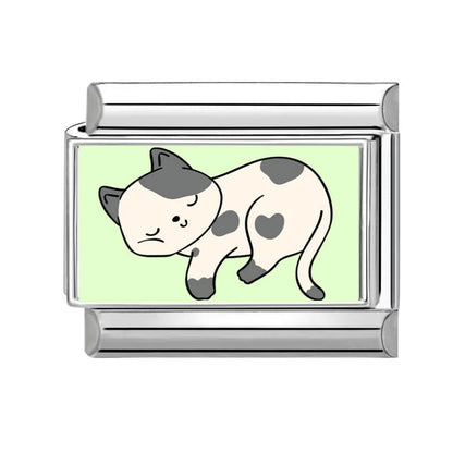 Y2K Cute Funny Sofa Cats Dogs Italian Charm Fit 9mm Stainless Steel Women DIY Bracelet Drop Shipping Fashion Jewelry Wholesale