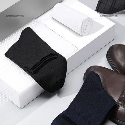10 Pairs Men's Cotton Socks New Style Black Business Men Socks Soft Breathable Summer Winter for Male Socks Plus Size 38-47