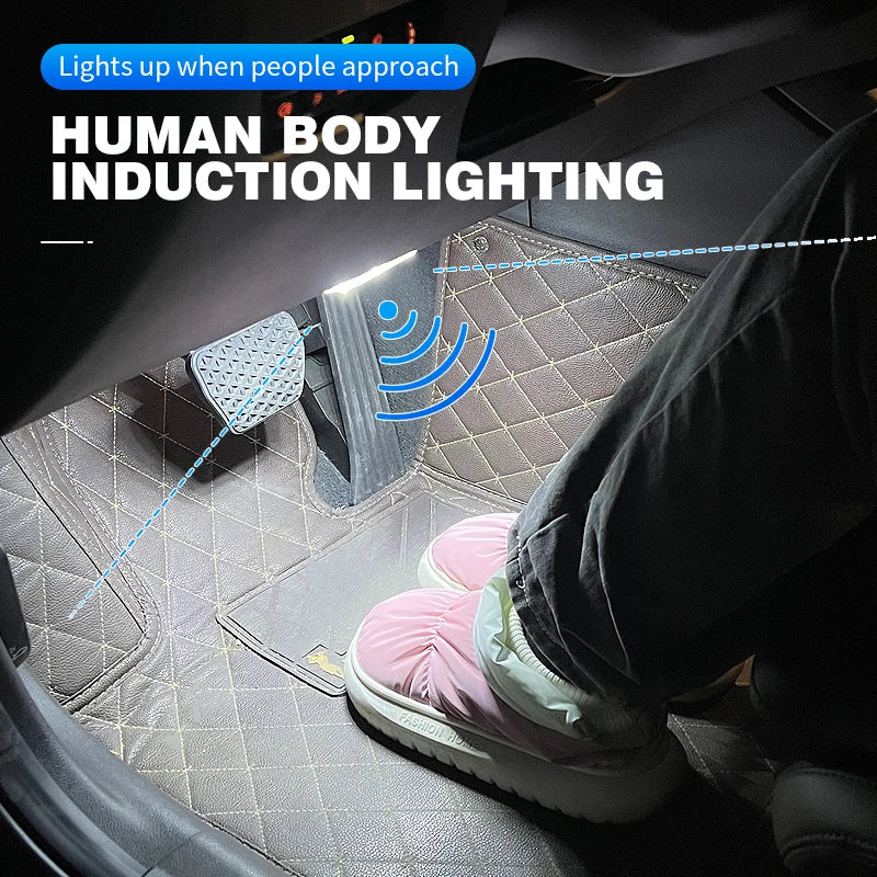 Motion Sensor Led Light 650mAH USB Rechargeable Automatic Induction Sensing Light Wireless Foot Lamp for Car Trunk Door