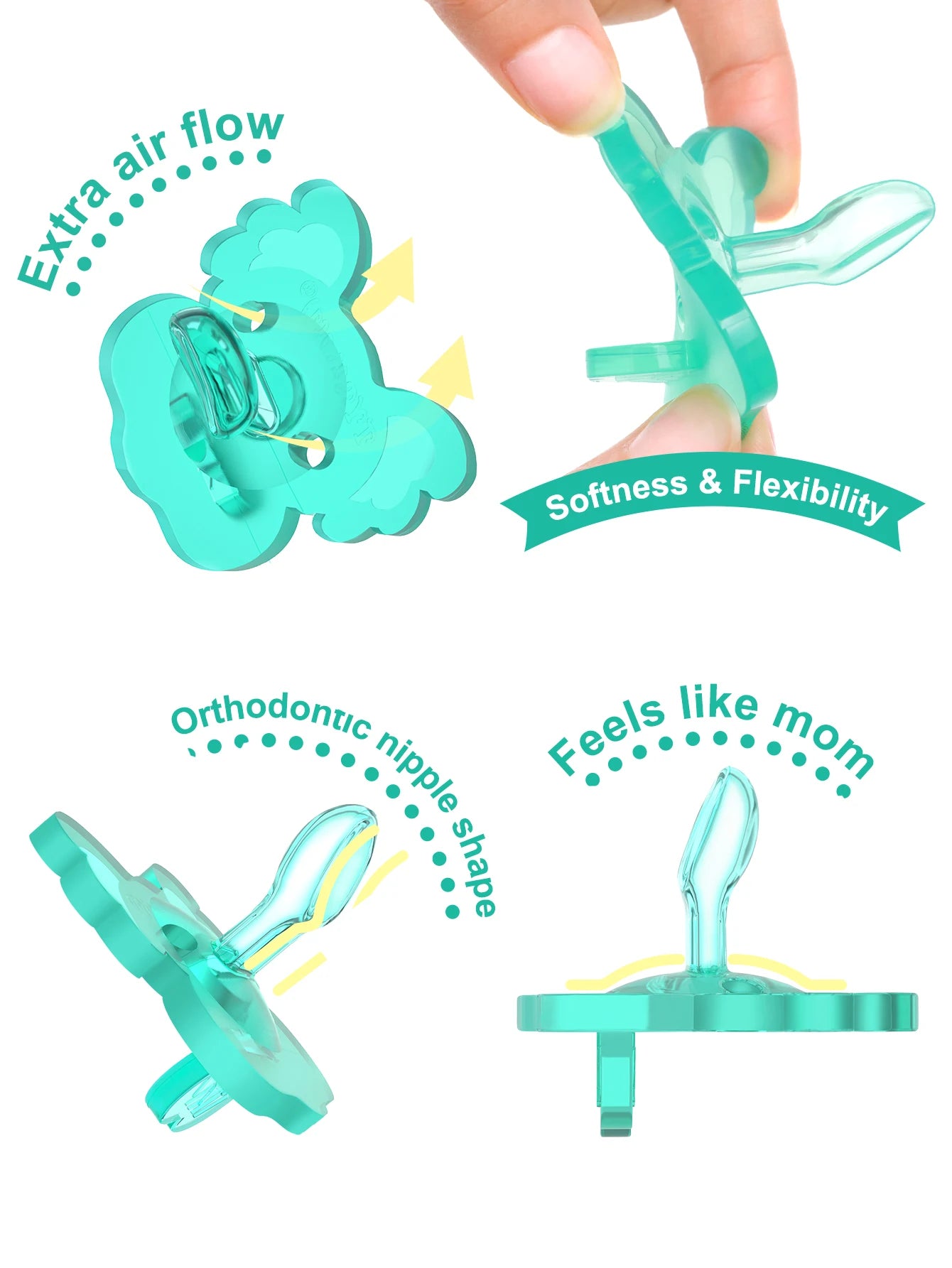 Newborn Silicone Pacifier Clip Chain Baby Dummy Silicone BPA Free Toddler Teether Infant Soother Nipple Baby Shower Gift