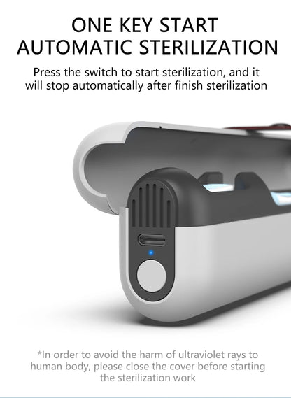 HOMEFISH Rechargeable Mini UV light toothbrush sanitizer sterilizer case for for Traveling