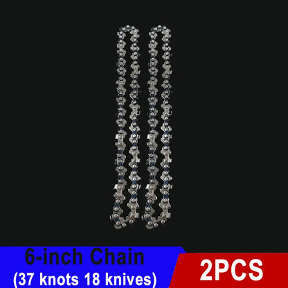 6" Saw Chain for Mini Chainsaw Mini Steel Chainsaw Chains Electric Chainsaws 37 knots 18 knives Chain Replacement Saw Accessory