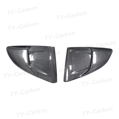 Real Carbon Fiber Rear Side Car window Air Vents Splitter Air knife Spoiler For Porsche 718 Cayman GTRS Style Bodykit 2016-2024