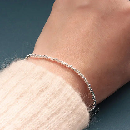 925 Sterling Silver Irregular Chain Bracelets For Women Vintage Luxury Jewelry Wedding Accessories Wholesalea Jewellery