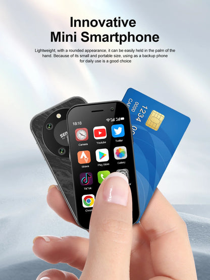 SERVO KING9000 4G LTE Mini Smartphone Android 16GB ROM Dual SIM Face Unlock Camera WiFi Play Store 3.0" Pocket Small Cellphone