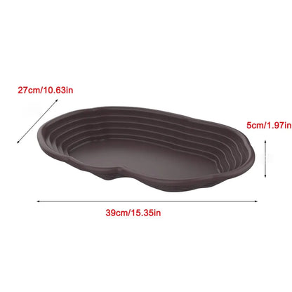 Reptile Bathing Dish Amphibians Habitat Reptile Tortoise Feeder  Water Food Bowl Feeding Dish for Bearded Dragons Turtle