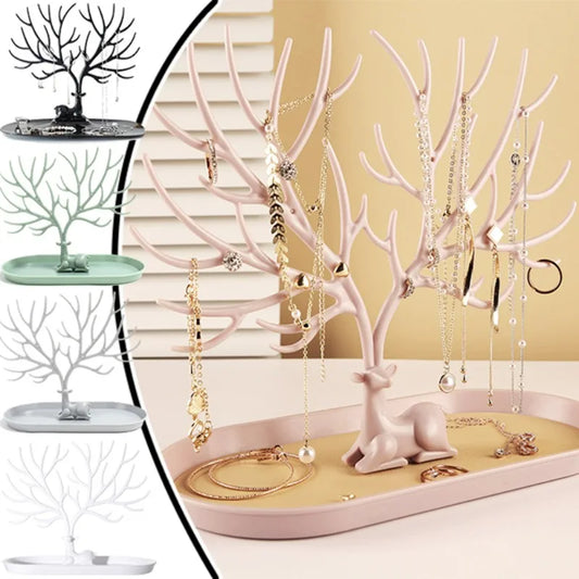 Antler Jewelry Storage Rack Smooth Deer Horn Jewels Display Shelf Rings Earrings Small Accessories High Quality Showing Stand