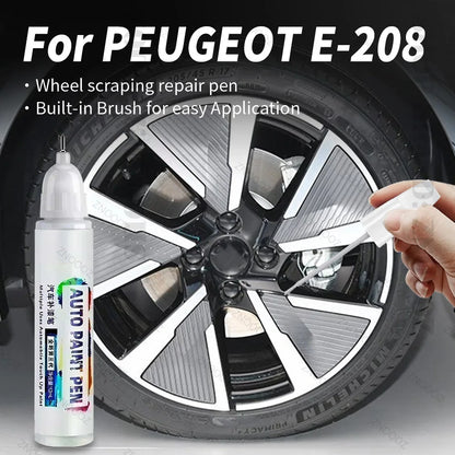 For PEUGEOT E-208 Touch Up Paint Wheel Repair Kit Quick And Easy Wheel Scratch Repair Rim Paint For Car Wheel Repair Silver