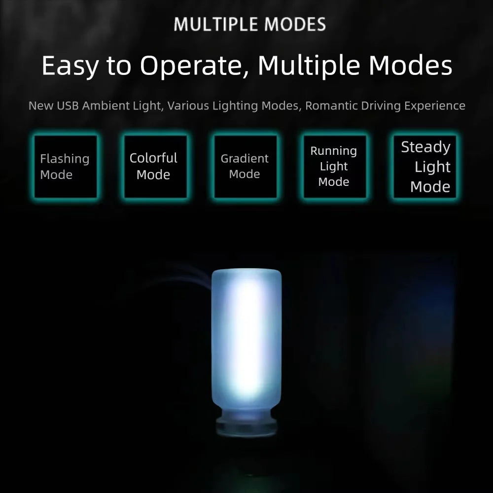 New USB Led Flash Candles Light Bulb Car Interior Decoration Light Car Ambient Lamp Night Frosted Light for Home Car Decoration