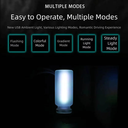 New USB Led Flash Candles Light Bulb Car Interior Decoration Light Car Ambient Lamp Night Frosted Light for Home Car Decoration