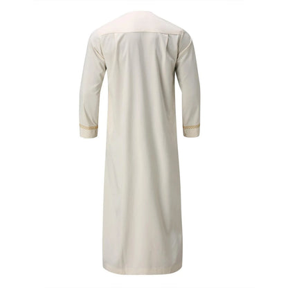 Middle East Ethnic Muslim Islamic Clothing Men Jubba Thobe African Dashik Ramadan Eid Abaya Arabic Kaftan Saudi Kimono Robe Gown