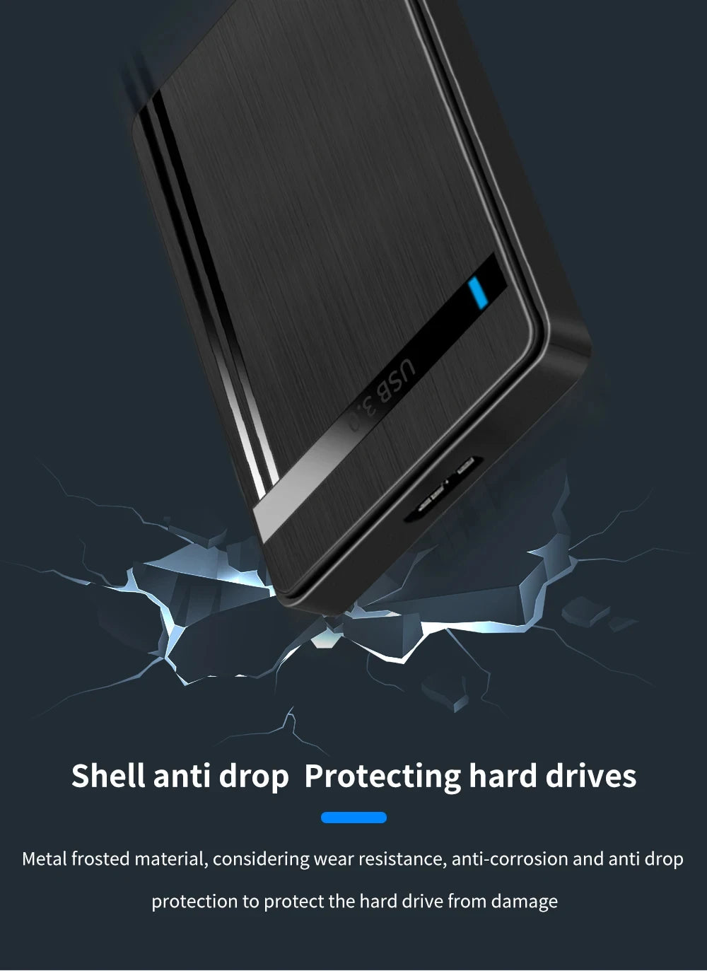 2.5" HDD Enclosure SATA to USB 3.0 External Mobile Hard Drive Case for Laptop PC 5Gbps Speed Enclosure SATA SSD HDD Storage Case