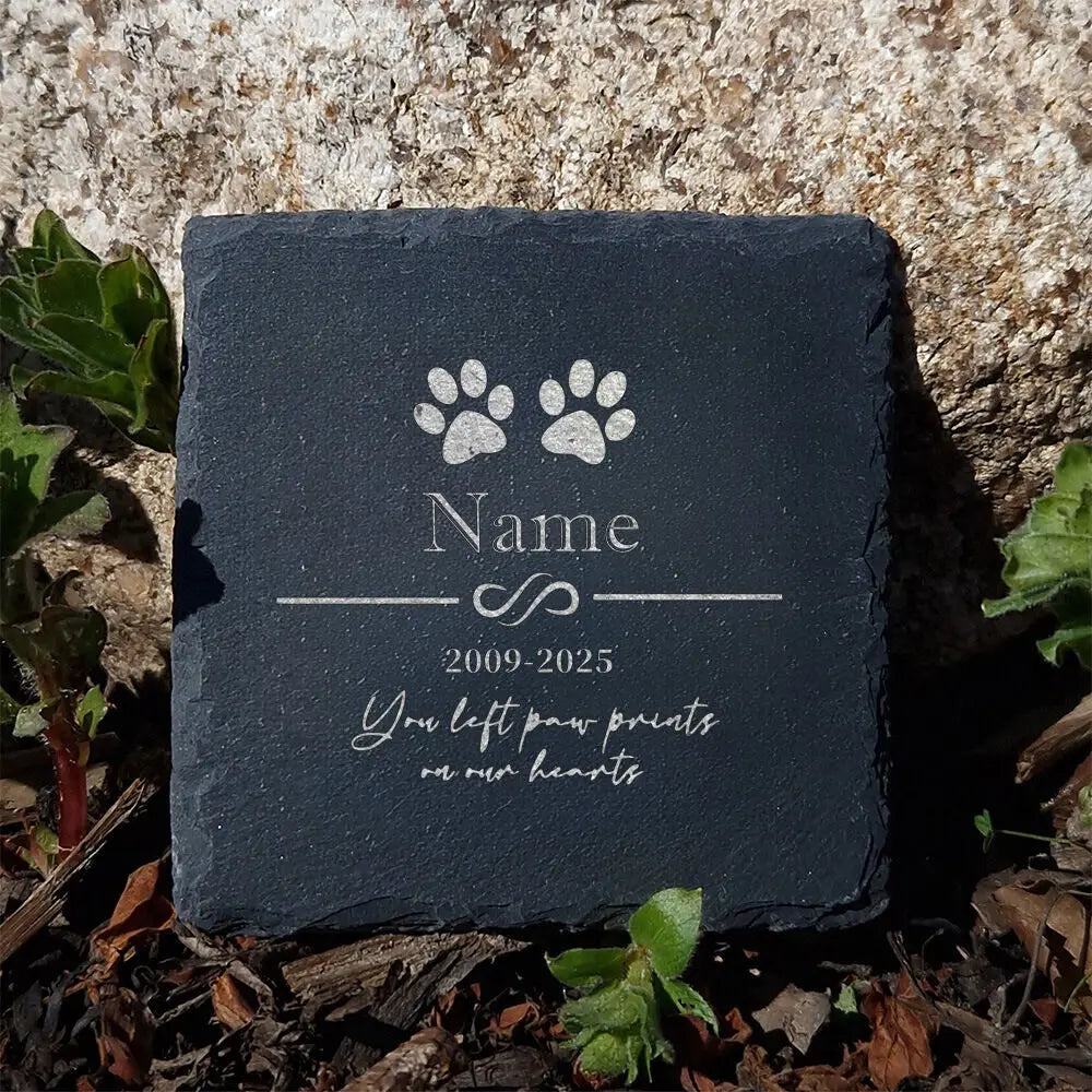 Personalized Dog Memorial Garden Stone Pet Loss Gifts Pet Keepsake Dog Sympathy Gift Pawprint Memorial Stone