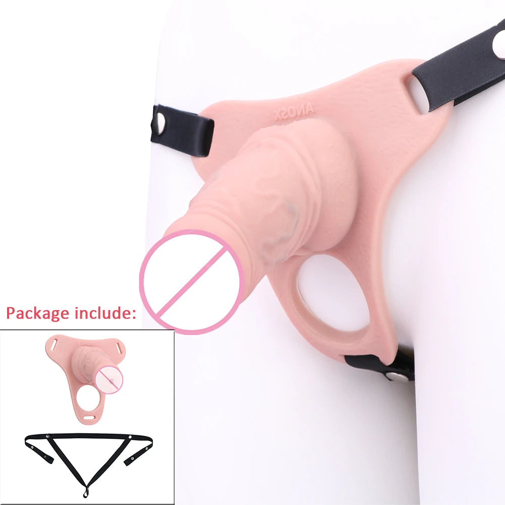ANOSX Multi-styles Penis Sleeve Realistic Dildo Sheath Silicone Male Chastity Cage With Lockable Secure Chastity Belt BDSM Toy