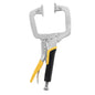 TOLESA 1/2PC 11" Pocket Hole Jig Clamp Face Clamp With Swivel Pad Heavy Duty C Clamp for Pocket Hole Joinery Cabinet Carpentry