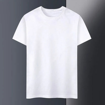 Summer Linen Set Men's Short Sleeve T-Shirt Tang Suit Style Casual Men's Wear Complete Set Lightweight Ice Silk Material