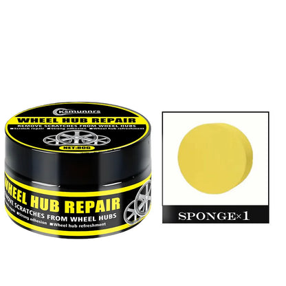 Car Wheel Rim Scratch Refurbishment Paste, Tire Rim Scratch Paint Repair Paste - Black and White Silver Aluminum Alloy Rim Elect