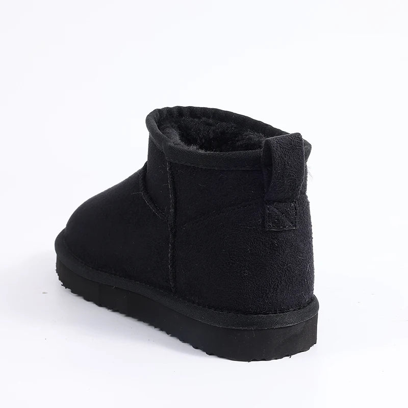 Smile PoP New Winter Cotton Women Boots Warm Suede Women Shoes Casual Plush Mini Cotton Snow Boots Nonslip Furry Ankle Shoes