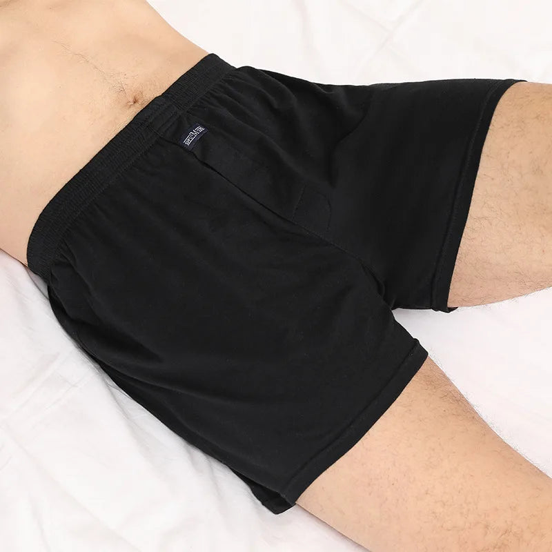 1PCS Men's Underwear Aro Pants Pure Cotton Home Sleeping Pants Loose Breathable Men's High Waisted Four Corner Boxers Shorts