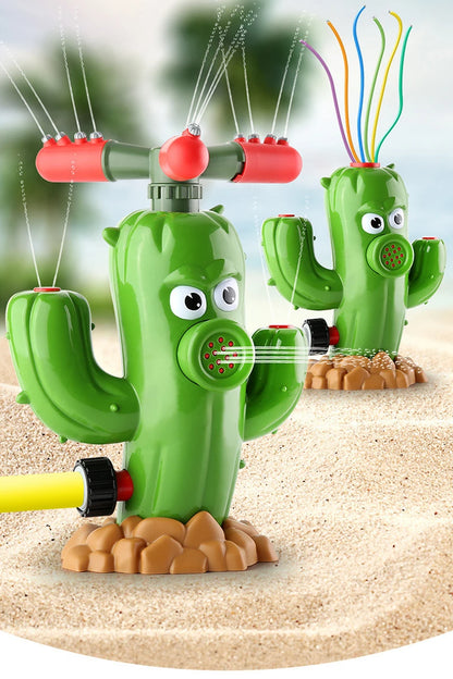 Cactus Sprinkler Water Spray Toy Garden Water Toys Outdoor Backyard Summer Yard Cartoon Splash Sprinkler Baby Bath Toy for Kids