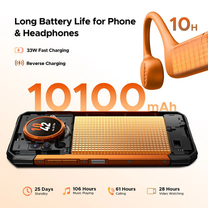 Global Version DOOGEE S200 VIP Edition 5G Phone robust Android 16 screen AMOLED rear out "48 Go to battery